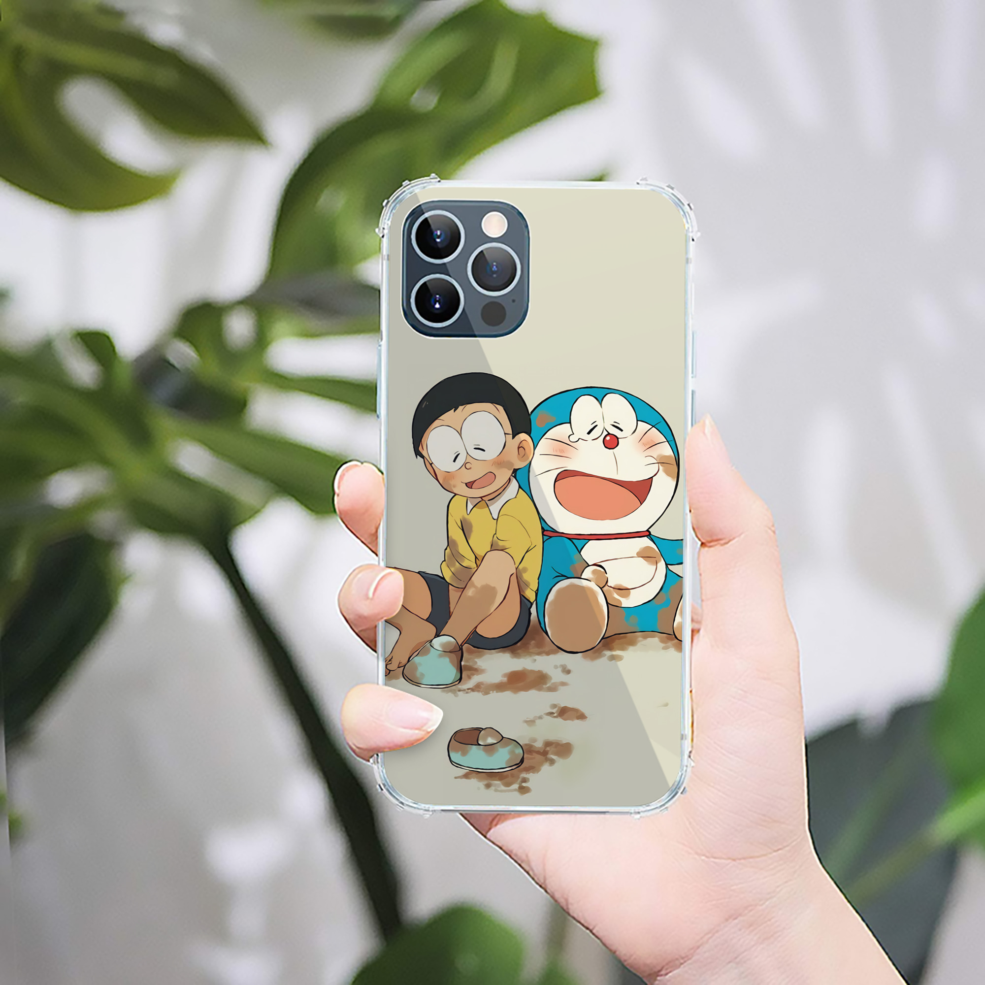 （画像用） ドラえもん Doraemon 【iPhone 12シリーズ対応】透明スマホケース（クリアソフトケース）